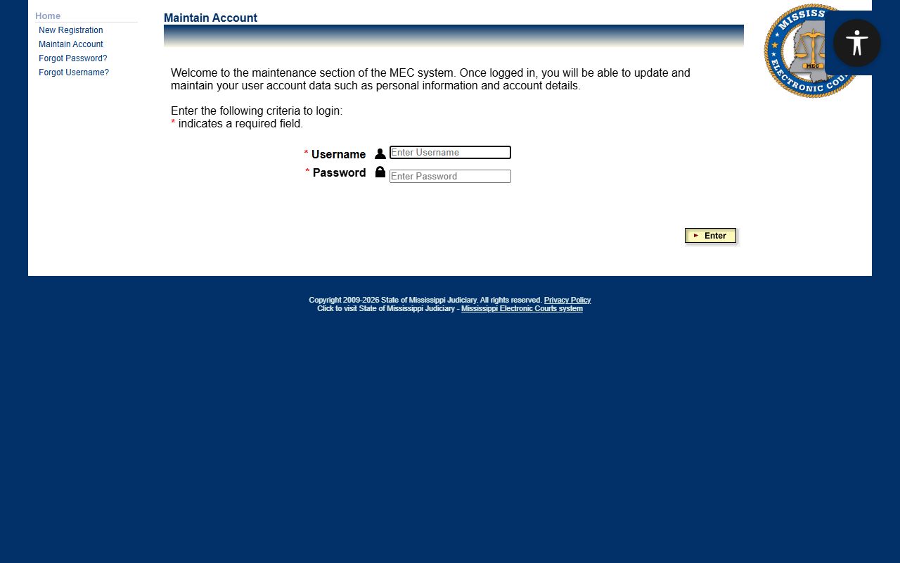 Perry County court records access through PAMEC online registration