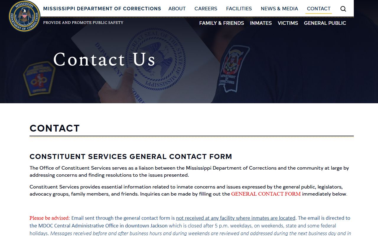 Perry County inmate records contacts including the MDOC records department