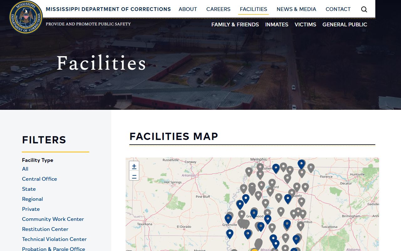 Perry County inmate records and MDOC facilities directory