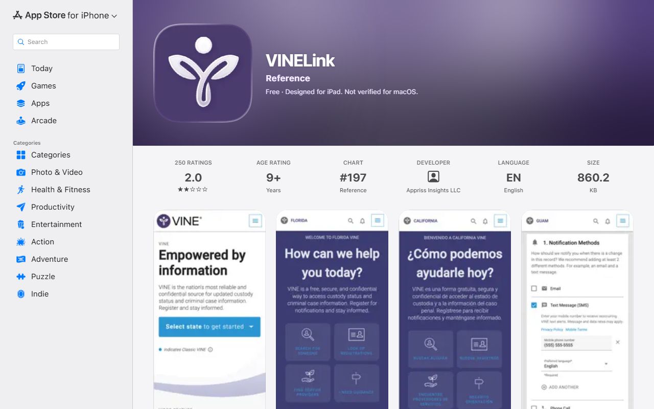 Perry County custody alerts through the VINELink mobile app